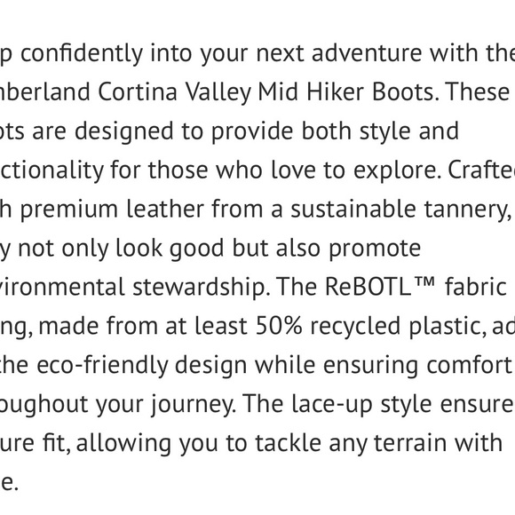 Women's Cortina Timberland waterproof hiker boot new without tags - Picture 4 of 12